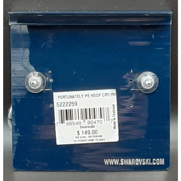 Beautiful New Swarovski Fortunately PE Hoop Crystal /RH Earrings (never worn) - Picture 3 of 9